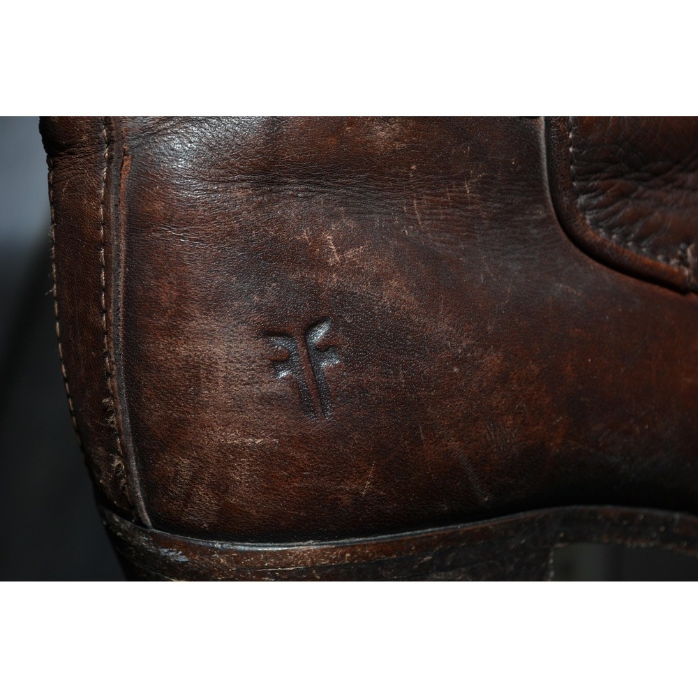Frye Boots Womens Size 9 B Brown Leather Ankle Buckle Booties Malorie Knotted - Picture 10 of 14